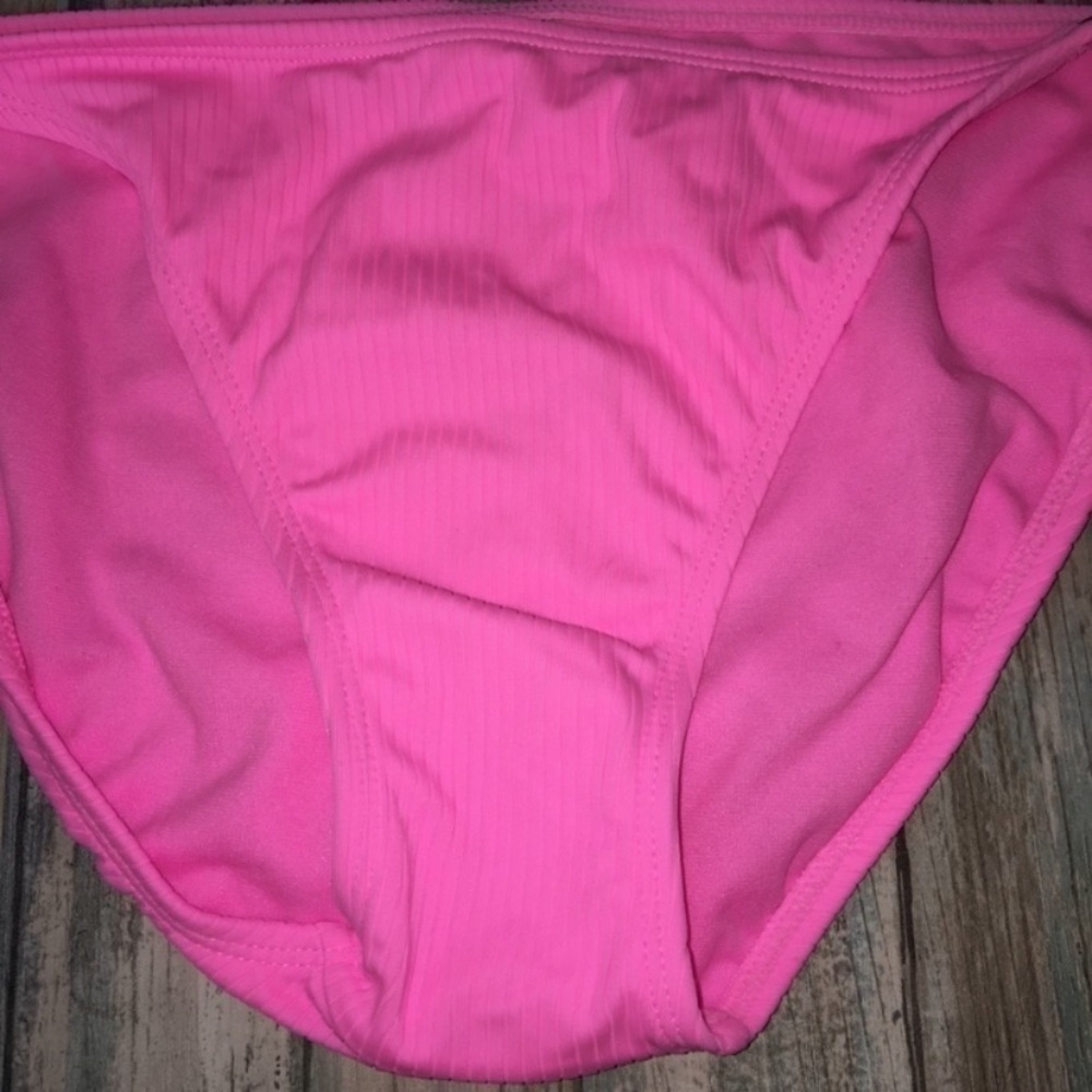 Xhilaration Pink Bikini Bottoms Women’s Large Bright Pink Sporty Side Swimwear - Picture 2 of 5